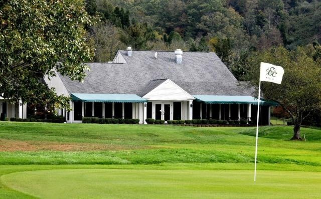 View of the clubhouse from golf course in Sissonville, WV.