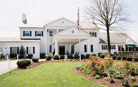 View of the clubhouse entrance off Edgewood Dr. in Charleston, WV.