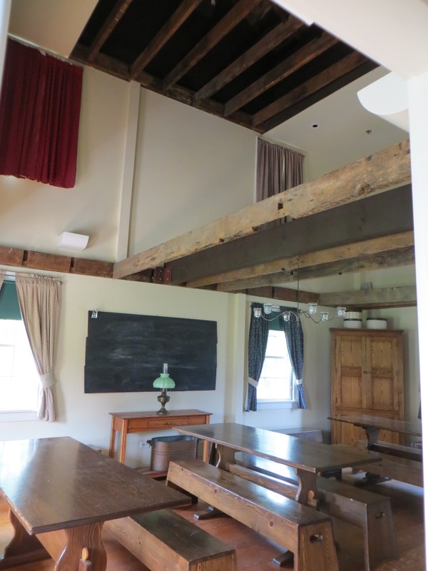 Sitting Room, where meals were served. The building's original roof is shown at top.