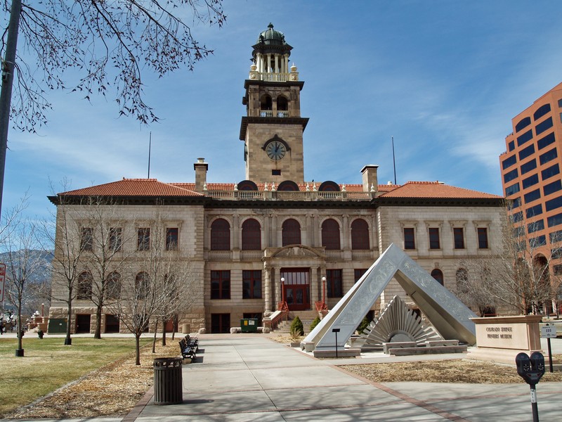 The Colorado Springs Pioneer Museum is located in the historic 1903 courthouse building, which is listed on the National Register of Historic Places.