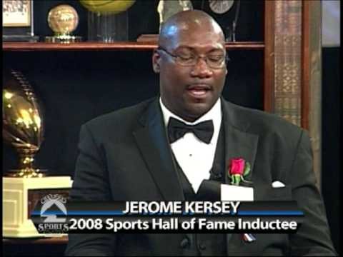 Photo of Former Portland Trailblazers great, Jerome Kersey at his 2008 induction.