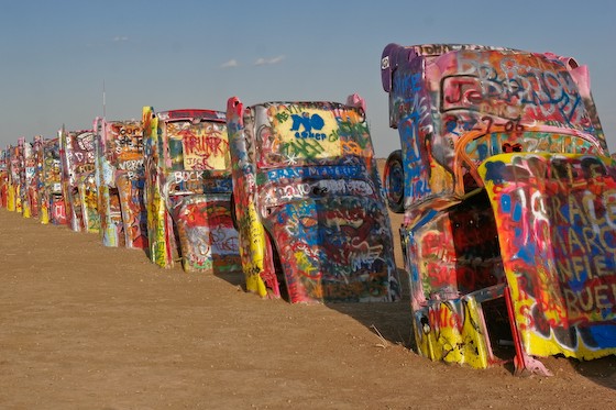 Different view of Cadillac Ranch