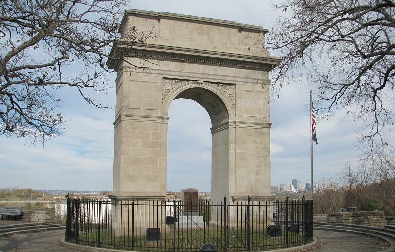The arch was designed by Rosedale resident John Leroy Marshall and dedicated in 1923. Image obtained from the City of Westwood.