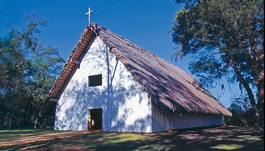 The reconstructed church is large, reflecting the strong influence Christianity had on the Apalachee and the close relationship the Franciscans had with them.