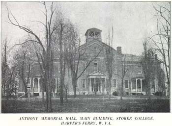 Anthony Memorial Hall, built it 1881, was the main building of Storer College.