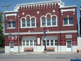 The Harry Truman National Historic Site Visitor Center is the former Independent Fire Sation No. 1, which was built in 1928.