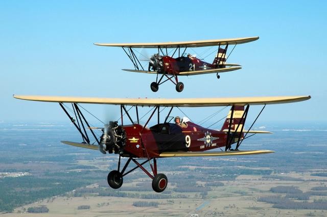 Real bi-planes, which visitors are welcomed to ride