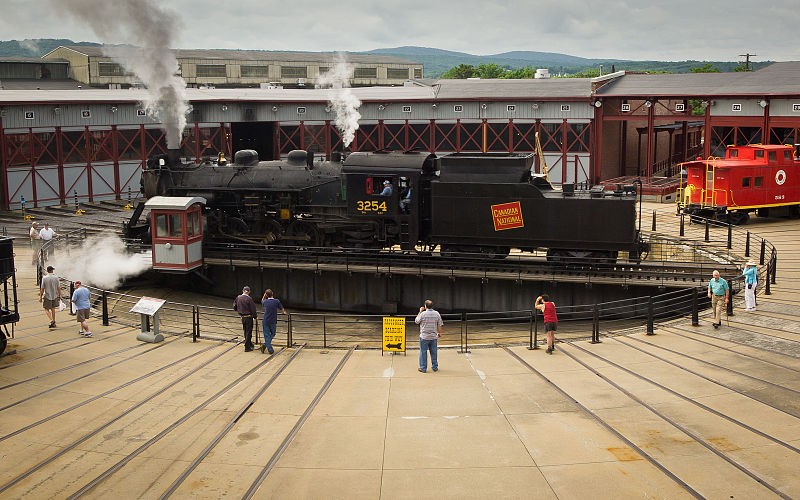 Steam Locomotive on a Turntable