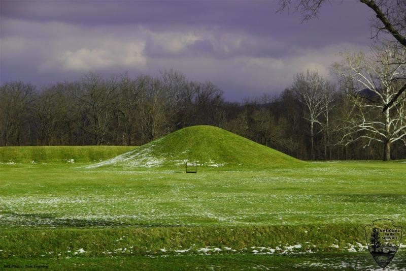 A small mound in the park