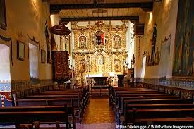 Interior of Serra Chapel in San Juan Capistrano .