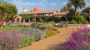 A section of the large and beautiful Mission San Juan Capistrano Garden