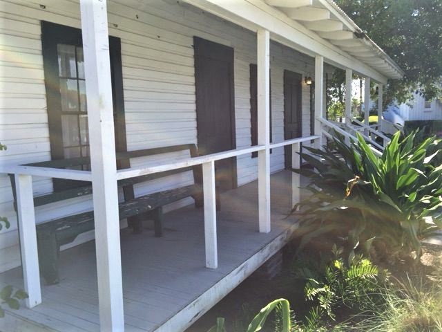 One of two outside porches typical of period rural cabins 