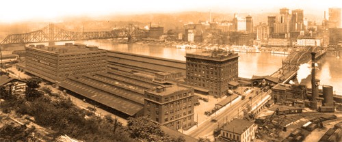 The waterfront area was once dominated by the historic train station and rail yards. 