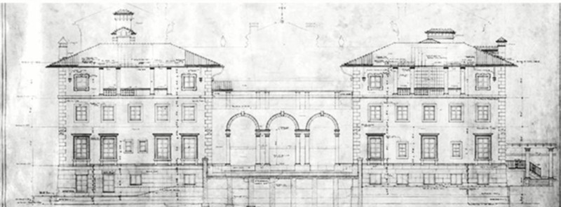 Architectural plan for the Villa.