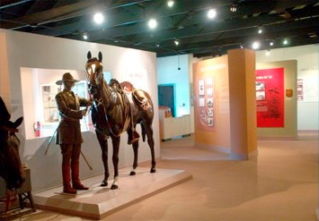 One of the exhibits, including authentic uniforms, saddles, and tack from the early 1900s. 