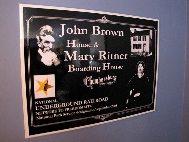 Mary Ritner Boarding House as John Brown's Headquarters and Underground Railroad