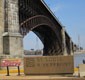 Eads Bridge -National Historic Landmark.  A marvel for its time and a beautiful, bold example of early steel bridgework, the Eads Bridge was one of the final two bridges installed.