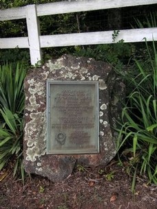 In 1922, the Daughters of the American Revolution left this plaque outside of Locust Hill in Lewis's memory