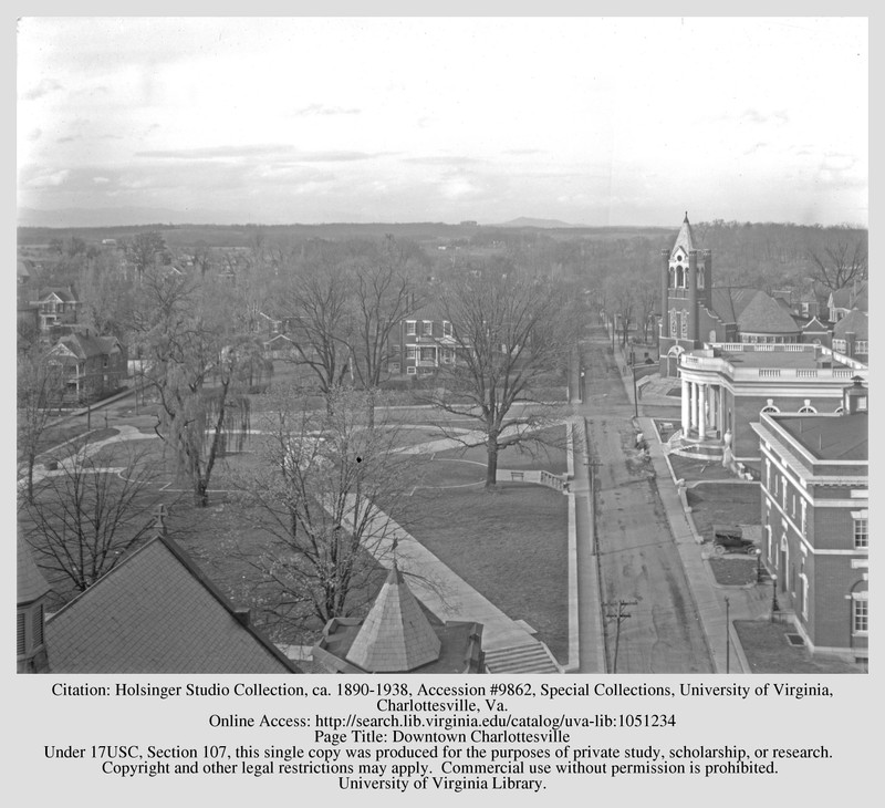 The land which would become Lee Park in 1924, just prior to the statue's installation. Courtesy of the Holsinger Studio Collection (#9862), Special Collections Department, University of Virginia Library