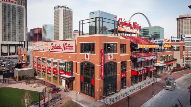 The first phase of Ballpark Village is anchored by a first-of-its-kind 34,000 square foot venue on four levels called Cardinals Nation. Spectacular game views and an all-inclusive experience unlike anything in baseball today.  
 