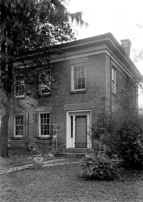 The Bronson house photographed in the 1930s. This image comes from the Library of Congress.