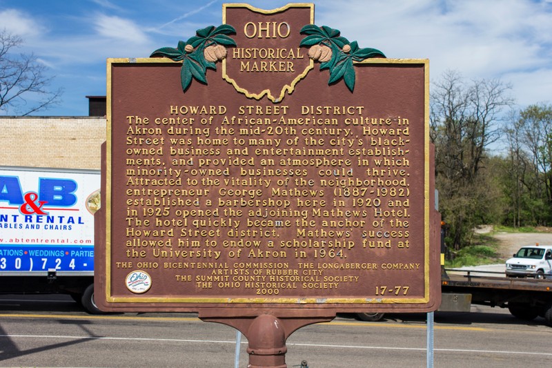 Little remains of the Howard Street district. This historic plaque provides an all to brief review of this once vibrant area. 