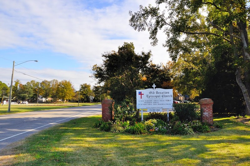 Old Donation Church (Road Sign) 