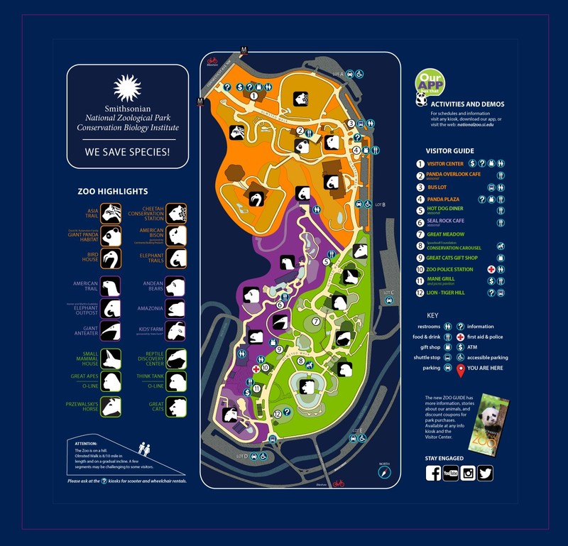 Map of the modern-day National Zoo. Courtesy of the National Zoo.