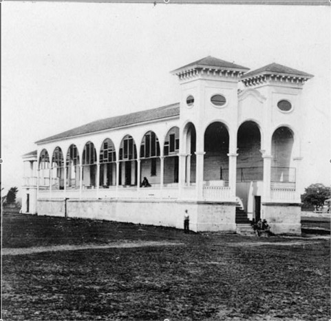 In 1836, the track added this clubhouse for the comfort and separation of of Southern women from the often raucous events on the track. 