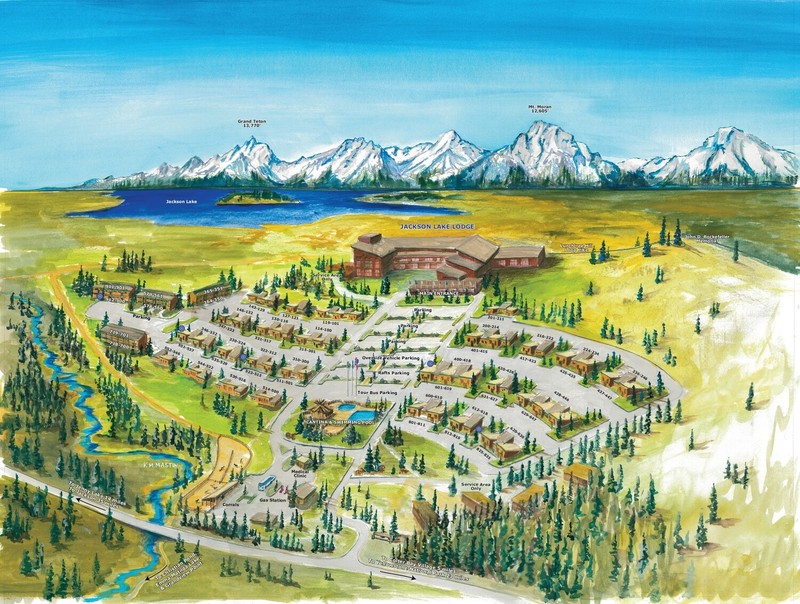 A map of the lodge complex.