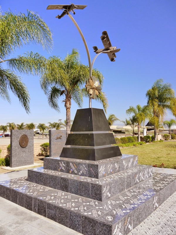 The museum grounds include Heritage Park, which contains several memorials including this one, The Distinguished Flying Cross National Memorial, which was declared a National Monument in July 2014. 