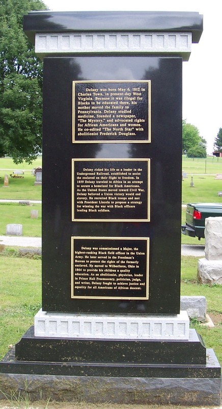 The current monument includes a short history of Delany's life and was made possible by donations