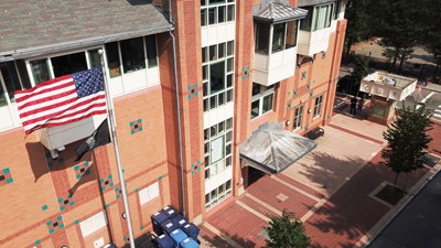 Building, Window, Plant, Flag