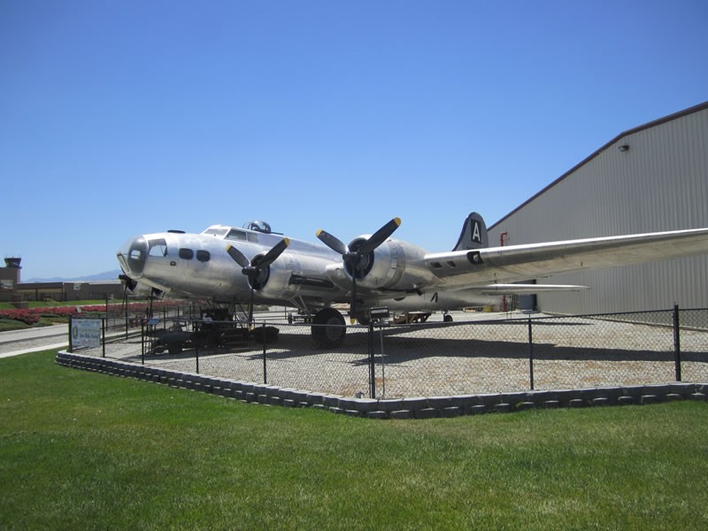 A B-17 Bomber on display at the museum.