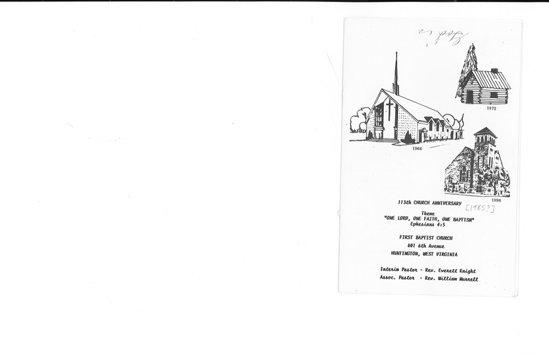 1985 anniversary program. Courtesy of Marshall Special Collections. 