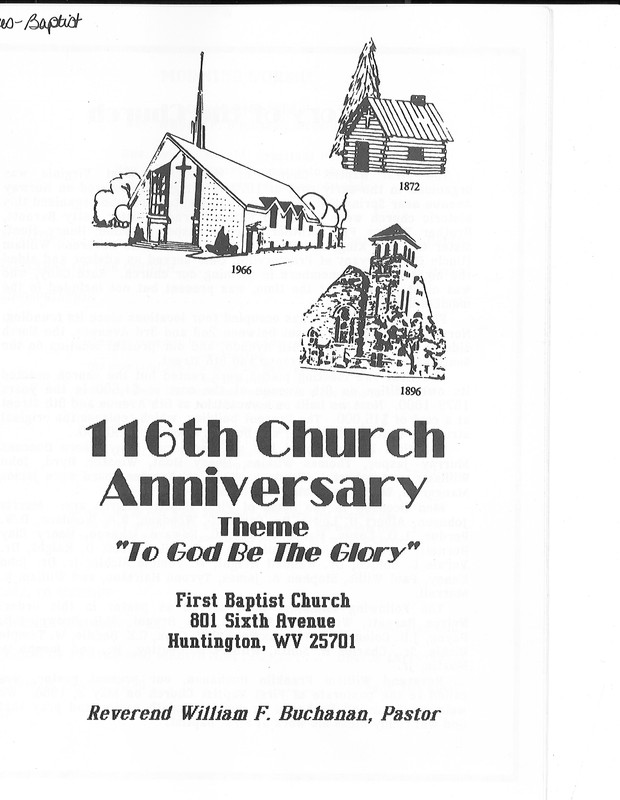 1988 anniversary program. Courtesy of Marshall Special Collections. 