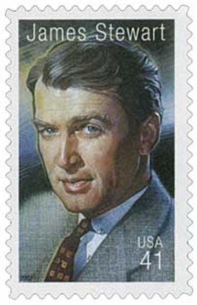 In 2007, Jimmy Stewart was honored with a stamp as part of the Legends of Hollywood Series along with other famed actors such as Gary Cooper and James Cagney. The stamp was first issued in Universal City, 30 minutes away from his Beverly Hills home.