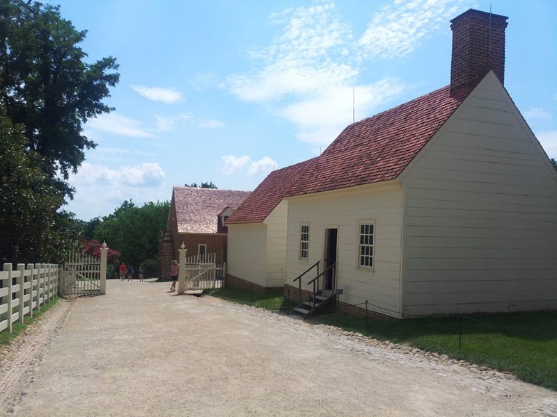 The outbuildings, both original and reconstructed, interpret a variety of trades and activities that sustained the busy plantation, including Blacksmithing, preparing food, composting, spinning, weaving, and gardening. Photo courtesy of Laura Maple