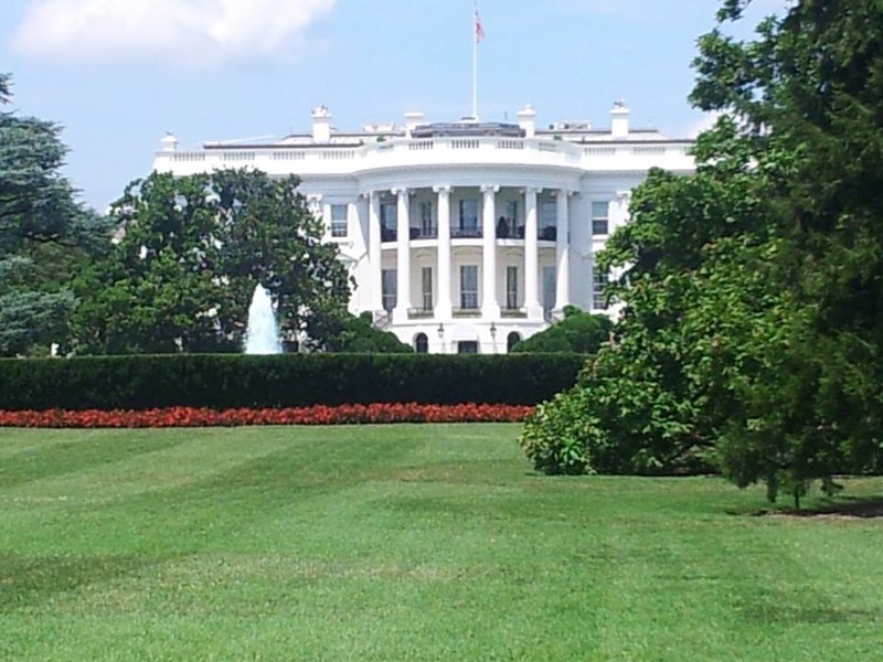 South view of the White House facing the Ellipse, also known as President's Park South. The park was designed by Pierre Charles L'Enfant, who laid out the city of Washington in 1791. Photo by Laura Maple