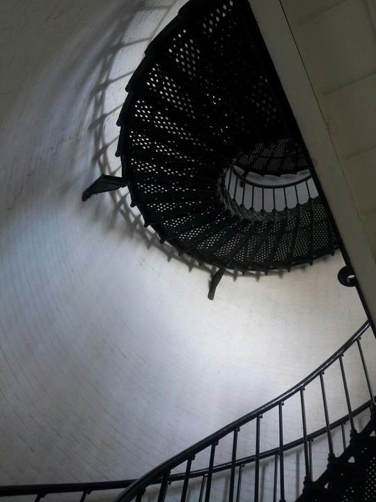 Winding stairs inside the lighthouse. Photo by Laura Maple