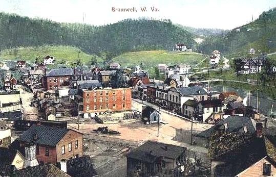 Bramwell in the early 1900s. The Pocahontas coalfields led to the growth of Bramwell as the region's natural resources supported jobs for tens of thousands of miners.