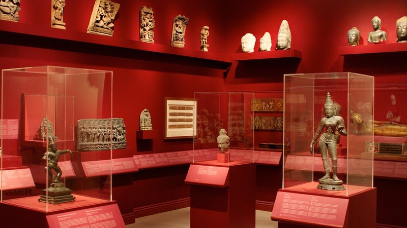 View of one of the South Asian exhibits