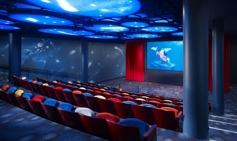 A 114-seat, Fantasia-inspired theater regularly screens Disney movies and short films. Image obtained from The Enchanted Manor. 