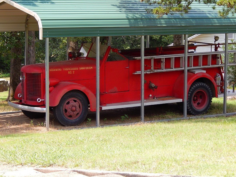 Fire truck for the sanatorium's fire department.