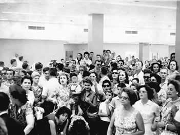 Cuban refugees in Miami after air lift, 1961