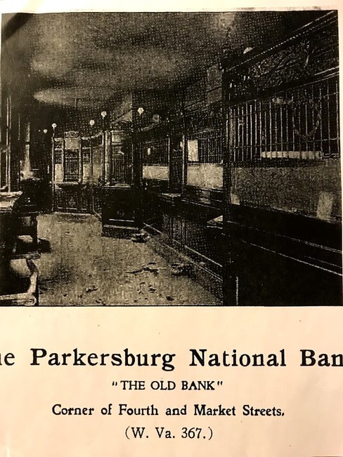 Parkersburg National Bank in the hotel (now where the Starbucks is)