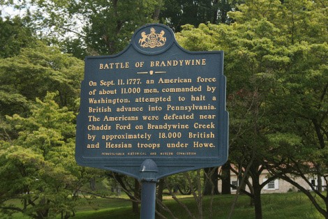 Historical marker at the site