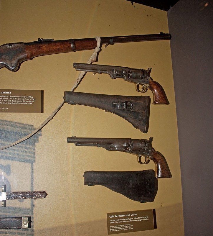 The guns found on and near Booth while in the barn