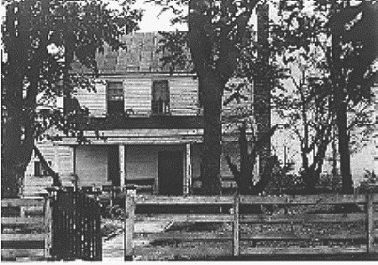 Garrett home porch in 1865