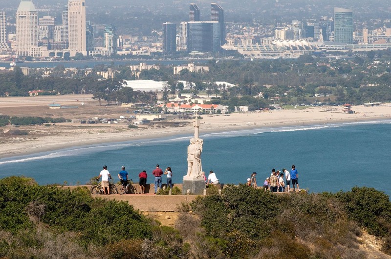 View of the monument and San Diego in the distance